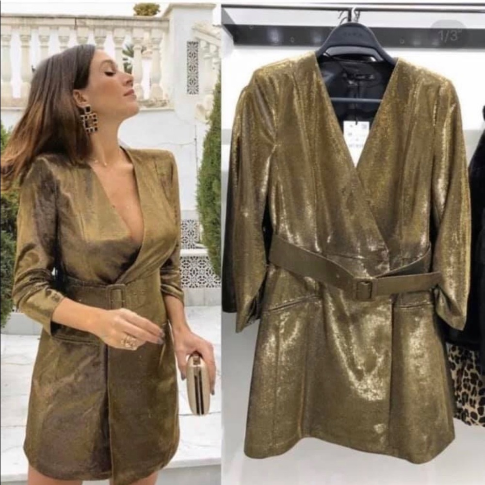 Gold party dress